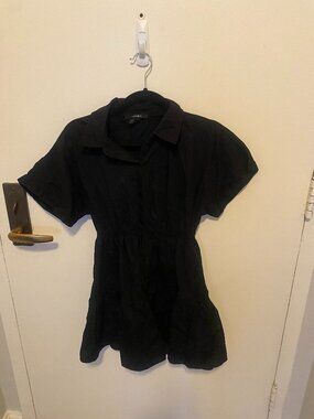 Forever 21 Black Short Sleeve Mini Dress
